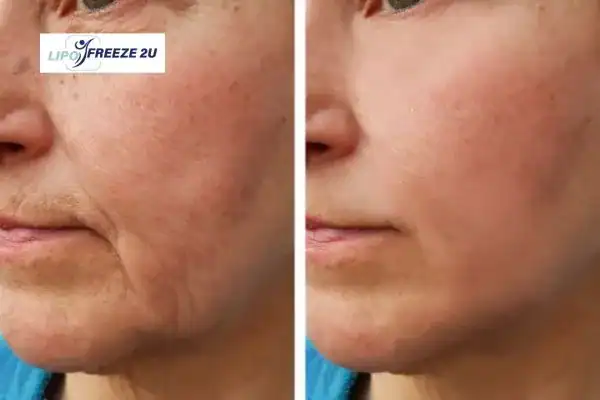 Woman's before and after HIFU Non-Surgical Facelift Treatment Brighton and Hove results