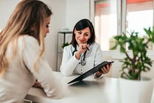 image of woman having vaginal tightening treatment Brighton and Hove consultation.