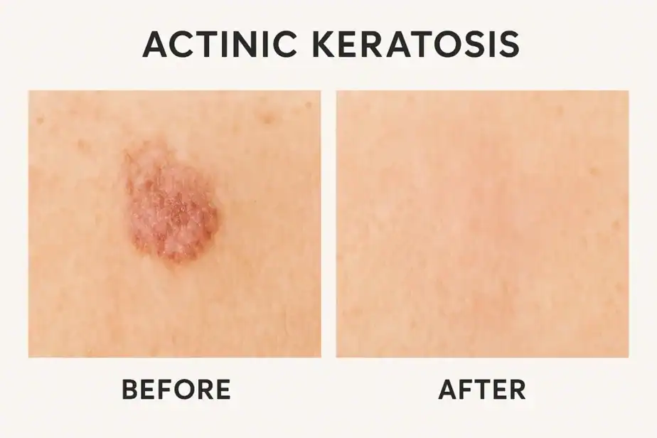 before and after results of ACTINIC KERATOSIS treatment Brighton and Hove