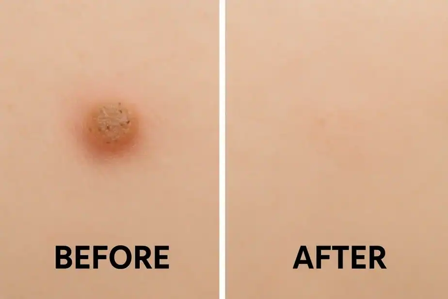 Before and after results of wart removal treatment Brighton and Hove