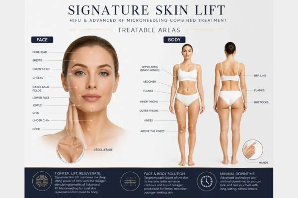 areas we can treat with signature skin lift Brighton and Hove